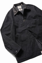 Load image into Gallery viewer, FULLCOUNT x GDC GFC2001 Leather Collar Denim Chore Jacket (BLACK)