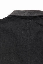 Load image into Gallery viewer, FULLCOUNT x GDC GFC2001 Leather Collar Denim Chore Jacket (BLACK)