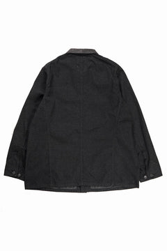 Load image into Gallery viewer, FULLCOUNT x GDC GFC2001 Leather Collar Denim Chore Jacket (BLACK)