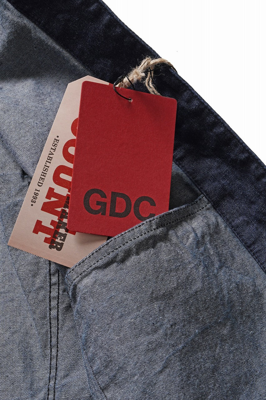 Load image into Gallery viewer, FULLCOUNT x GDC GFC2001 Leather Collar Denim Chore Jacket (INDIGO)