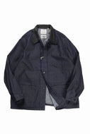 FULLCOUNT x GDC GFC2001 Leather Collar Denim Chore Jacket (INDIGO)