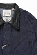 Load image into Gallery viewer, FULLCOUNT x GDC GFC2001 Leather Collar Denim Chore Jacket (INDIGO)