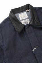 Load image into Gallery viewer, FULLCOUNT x GDC GFC2001 Leather Collar Denim Chore Jacket (INDIGO)