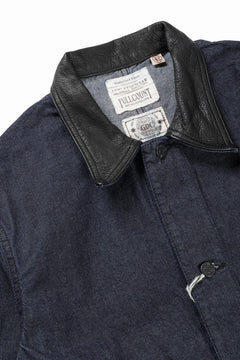 Load image into Gallery viewer, FULLCOUNT x GDC GFC2001 Leather Collar Denim Chore Jacket (INDIGO)