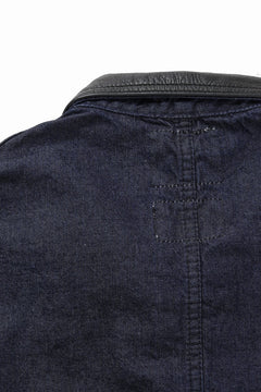 Load image into Gallery viewer, FULLCOUNT x GDC GFC2001 Leather Collar Denim Chore Jacket (INDIGO)