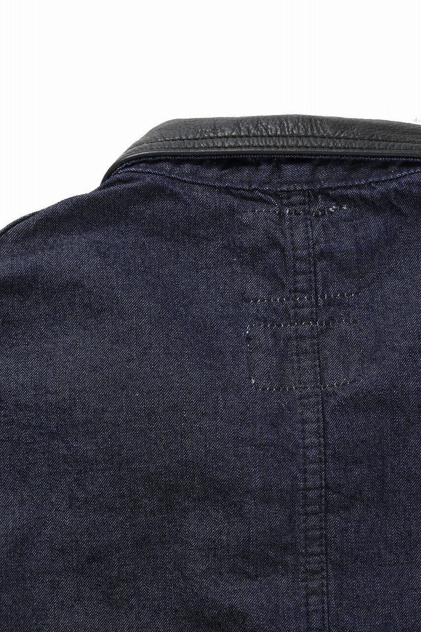 Load image into Gallery viewer, FULLCOUNT x GDC GFC2001 Leather Collar Denim Chore Jacket (INDIGO)