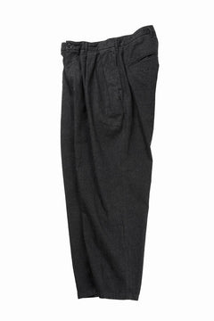Load image into Gallery viewer, FULLCOUNT x GDC GFC1001 Big Denim Tuck Trousers (BLACK)