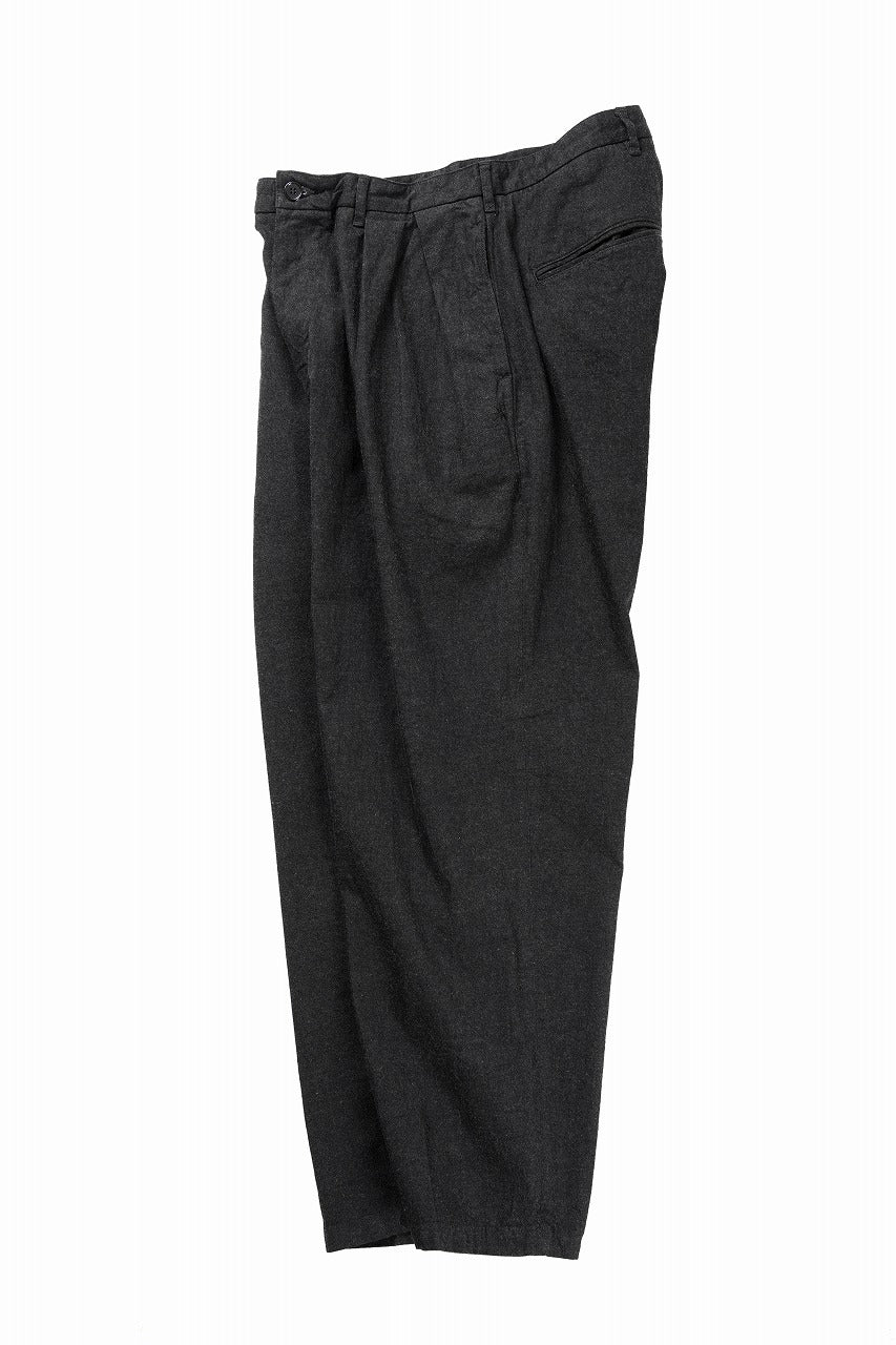 Load image into Gallery viewer, FULLCOUNT x GDC GFC1001 Big Denim Tuck Trousers (BLACK)