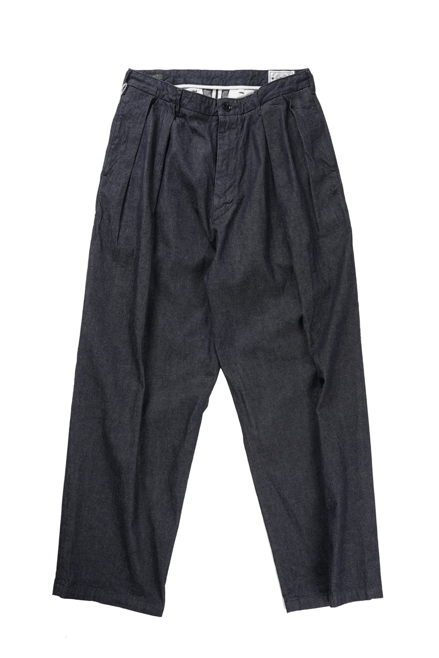 Load image into Gallery viewer, FULLCOUNT x GDC GFC1001 Big Denim Tuck Trousers (INDIGO)
