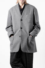 Load image into Gallery viewer, th products Collarless Jacket / active setter tweed knit (gray)