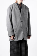 画像をギャラリービューアに読み込む, th products Collarless Jacket / active setter tweed knit (gray)