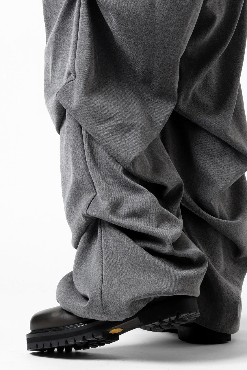 Load image into Gallery viewer, A.F ARTEFACT EXTREME WIDE BAGGY PANTS / SERGE TWILL (L.GREY)