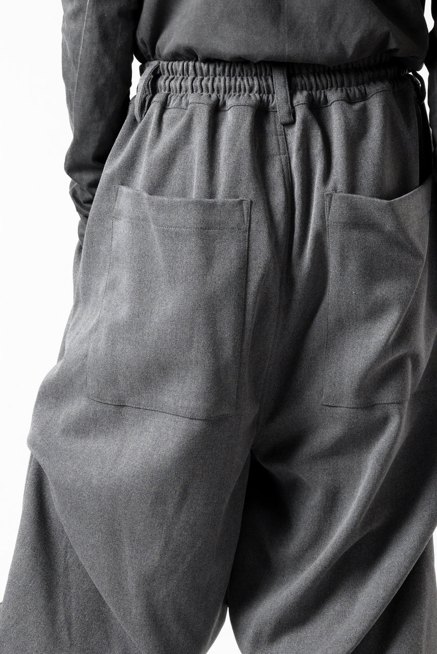 Load image into Gallery viewer, A.F ARTEFACT EXTREME WIDE BAGGY PANTS / SERGE TWILL (L.GREY)