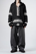 Load image into Gallery viewer, Y's for men × MASSES KHADI RUG HOODED PULLOVER (BLACK)