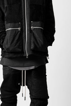 Load image into Gallery viewer, A.F ARTEFACT MULTI PANELED FLEECE TRACK JACKET (BLACK)