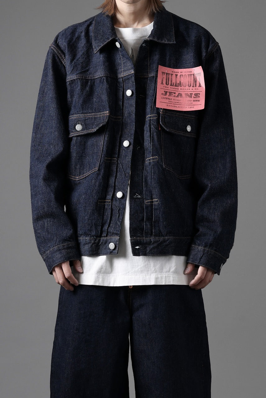 FULLCOUNT Type 2 Denim Jacket / 13.7oz Zimbabwe Selvedge Denim (INDIGO BLUE / ONE WAHED)