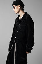 画像をギャラリービューアに読み込む, A.F ARTEFACT BIG POCKET SHORT BLOUSON / WASHER VELOR (BLACK)