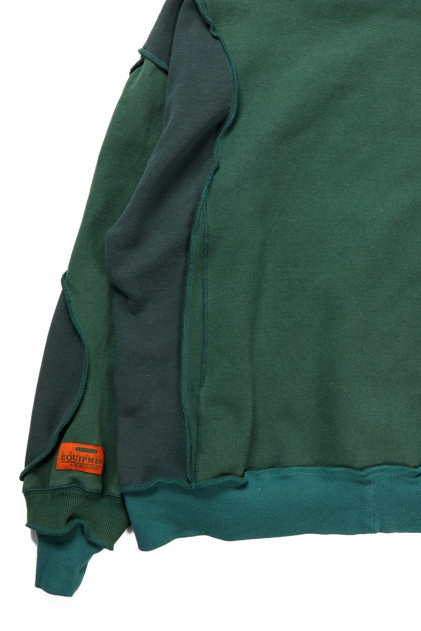 CHANGES REMAKE PANELED HOODIE (MULTI GREEN #B)