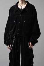 画像をギャラリービューアに読み込む, A.F ARTEFACT BIG POCKET SHORT BLOUSON / WASHER VELOR (BLACK)