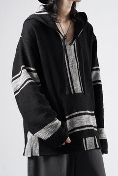 Load image into Gallery viewer, Y's for men × MASSES KHADI RUG HOODED PULLOVER (BLACK)