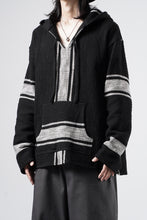 Load image into Gallery viewer, Y's for men × MASSES KHADI RUG HOODED PULLOVER (BLACK)