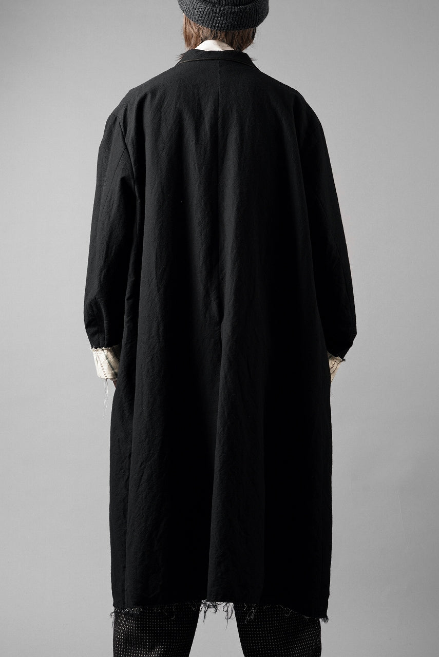 Load image into Gallery viewer, KLASICA "1983" CUT OFF CLASSIC STRAIGHT COAT / ALEXANDER TWILL MATT MIX (COAL BLACK)