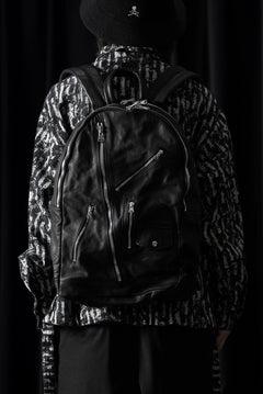 画像をギャラリービューアに読み込む, ISAMU KATAYAMA BACKLASH JAPAN CALF GARMENT-WASH RIDERS BACKPACK (BLACK)