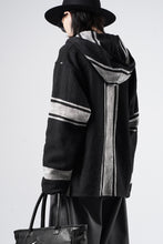 Load image into Gallery viewer, Y's for men × MASSES KHADI RUG HOODED PULLOVER (BLACK)
