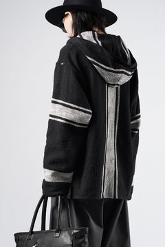 Load image into Gallery viewer, Y's for men × MASSES KHADI RUG HOODED PULLOVER (BLACK)