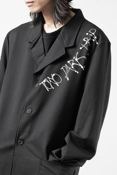 Load image into Gallery viewer, Y-3 Yohji Yamamoto CHITO CITY GRAPHIC WOOL BLAZER (BLACK)