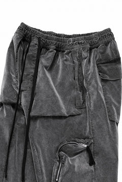 画像をギャラリービューアに読み込む, thom/krom ZIP CARGO JOGGER TROUSERS / DYED SOFT ELASTIC VELVET (USED GREY)