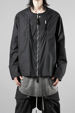 画像をギャラリービューアに読み込む, thom/krom COLLARLESS JACKET / STRETCH COTTON (BLACK)【26SS PRE SALE】