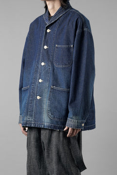Load image into Gallery viewer, MADNESS NV. SHAWL COLLAR DENIM COVERALL (INDIGO)
