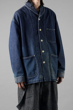 Load image into Gallery viewer, MADNESS NV. SHAWL COLLAR DENIM COVERALL (INDIGO)