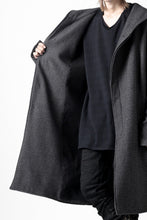 画像をギャラリービューアに読み込む, incarnation HOODED W BREAST BUTTON COAT / MICROSCOPIC CHECK WOOL (T91)