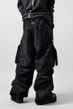 Load image into Gallery viewer, A.F ARTEFACT MULTI FLAP WIDE PANTS / WILD VEGAN LEATHER (BLACK)