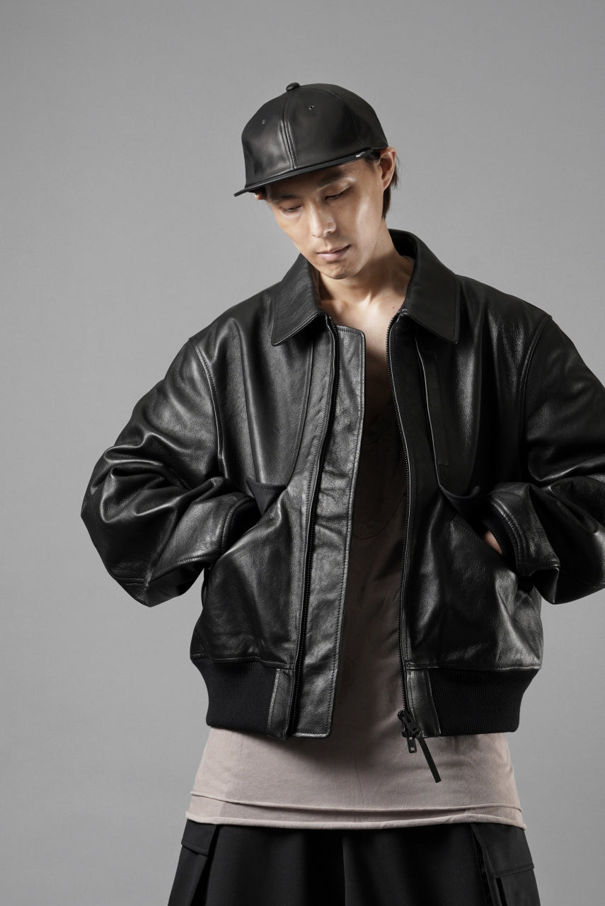ISAMU KATAYAMA BACKLASH FLAT VISOR CAP / MONOCHROME LUXURY STEER (BLACK)