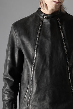 画像をギャラリービューアに読み込む, ierib Detachable Front Panel Jacket / Shiny Nubuck Horse (BLACK)