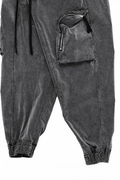 画像をギャラリービューアに読み込む, thom/krom ZIP CARGO JOGGER TROUSERS / DYED SOFT ELASTIC VELVET (USED GREY)