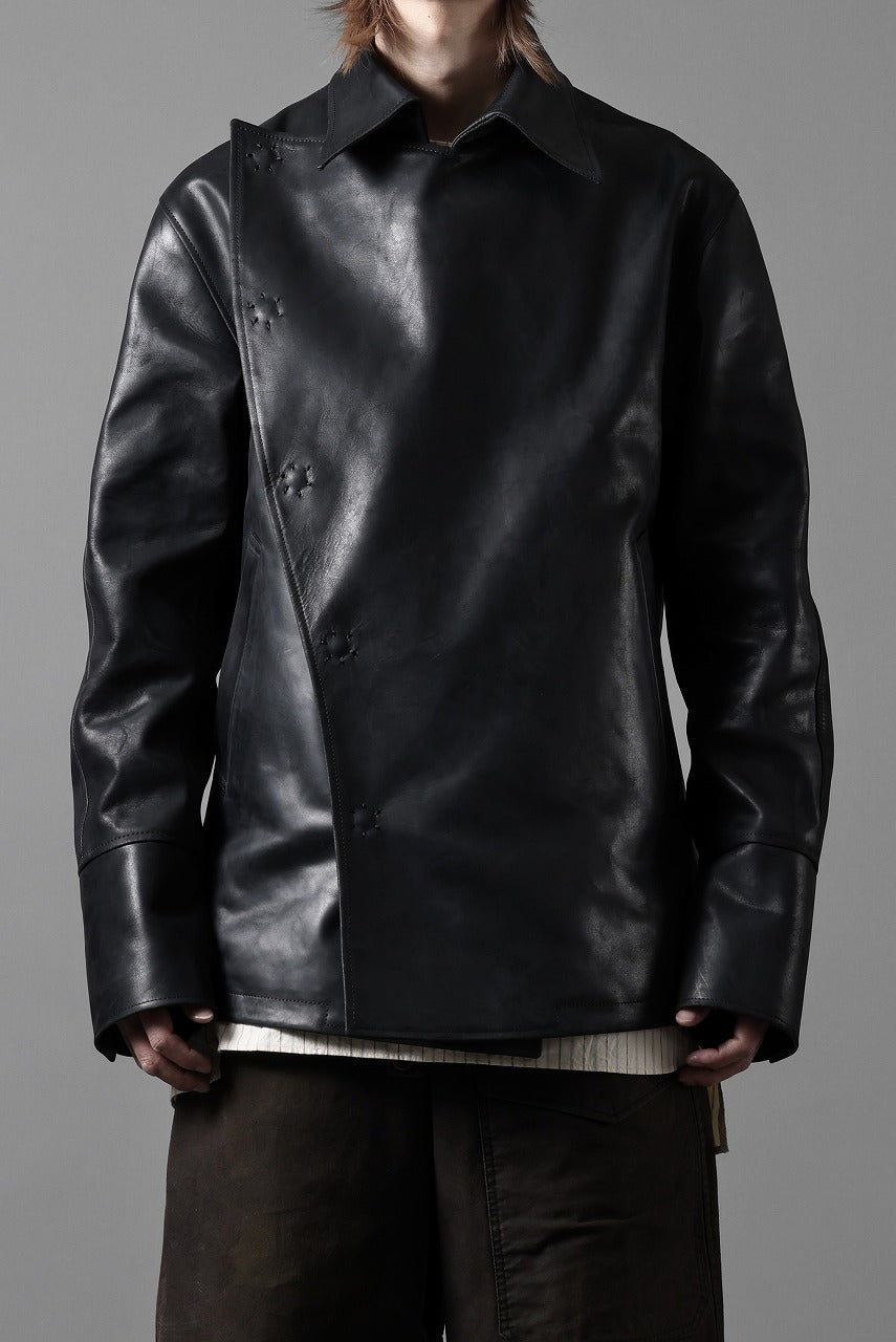 ierib exclusive Jean Coat-Blouson / Horse Nubuck Leather (BLACK)