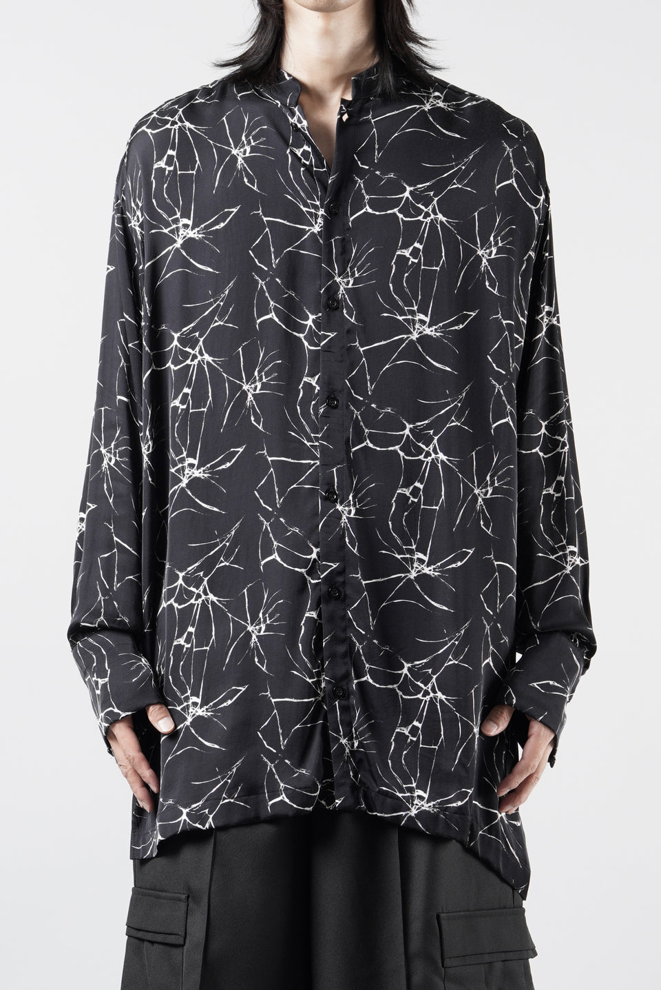 画像をギャラリービューアに読み込む, thom/krom RELAXED AOP SHIRT / SOFT VISCOSE (MARBLE PRINT)
