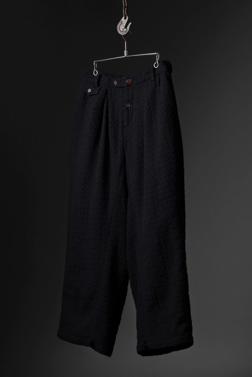 Aleksandr Manamis exclusive WOOLEN POCKET WIDE PANT (BLACK)