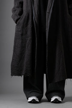 画像をギャラリービューアに読み込む, YUTA MATSUOKA hoodie gown coat / wool linen kersey (dark brown)