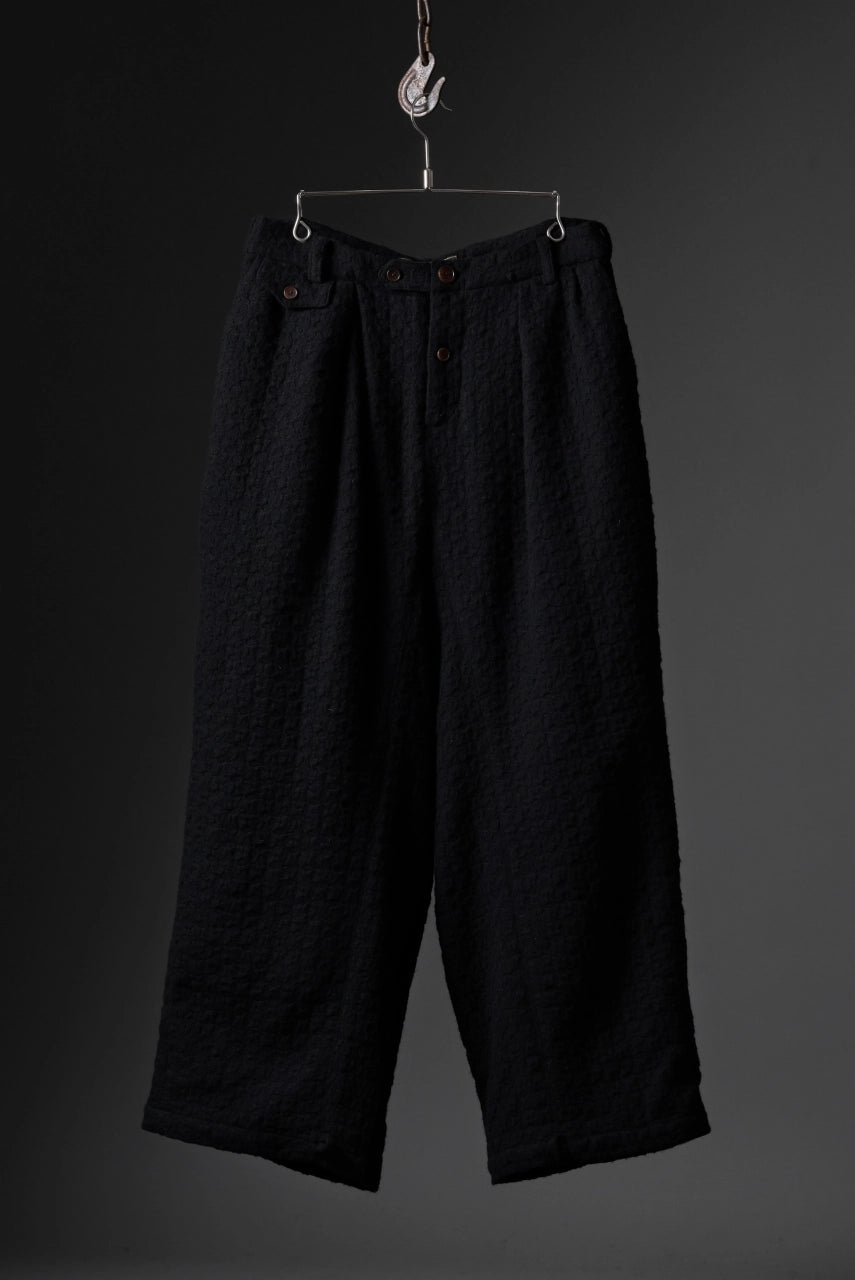 Aleksandr Manamis exclusive WOOLEN POCKET WIDE PANT (BLACK)