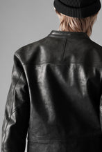 画像をギャラリービューアに読み込む, ierib Detachable Front Panel Jacket / Shiny Nubuck Horse (BLACK)