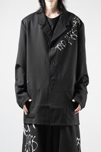 Load image into Gallery viewer, Y-3 Yohji Yamamoto CHITO CITY GRAPHIC WOOL BLAZER (BLACK)