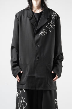 Load image into Gallery viewer, Y-3 Yohji Yamamoto CHITO CITY GRAPHIC WOOL BLAZER (BLACK)