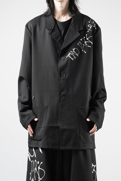 Y-3 Yohji Yamamoto CHITO CITY GRAPHIC WOOL BLAZER (BLACK)