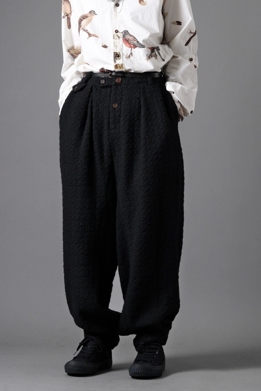 Aleksandr Manamis exclusive WOOLEN POCKET WIDE PANT (BLACK)