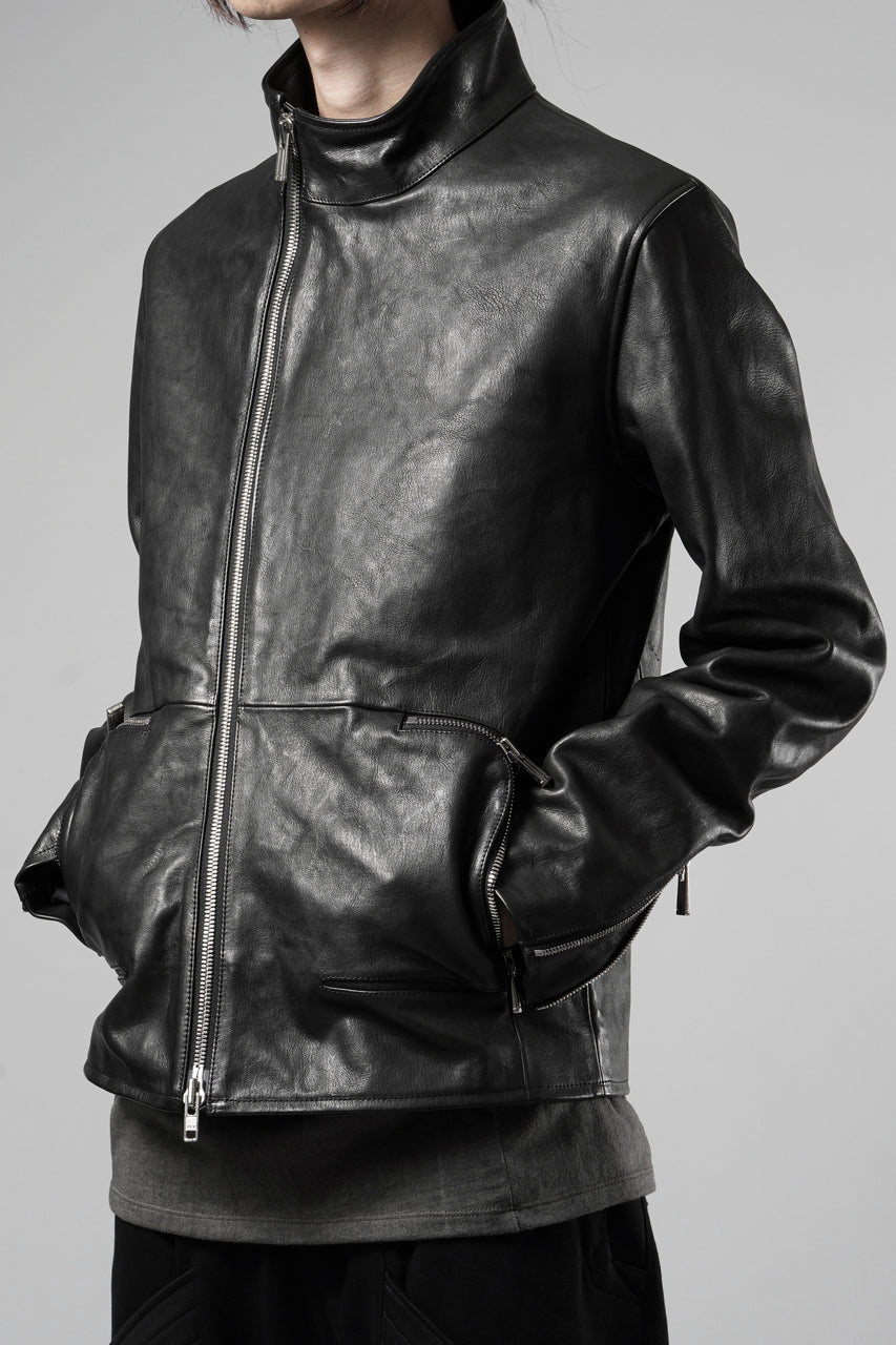 画像をギャラリービューアに読み込む, Portaille exclusive wp001 MOTO JACKET / ROMA SOFT TANNED LEATHER (BLACK)